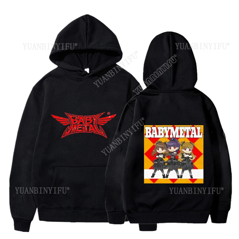 

Harajuku новый стиль Babymetal японский кавайный топ с принтом популярный женский осенне-зимний пуловер с капюшоном свободный
