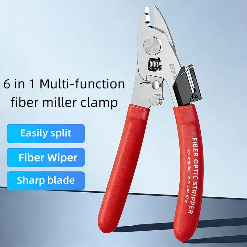 

Инструмент для FTTH: многофункциональные клещи Миллера для зачистки и очистки оптоволокна, нержавеющая сталь, 2-3 мм, Φ125-250μm, Φ600-900μm