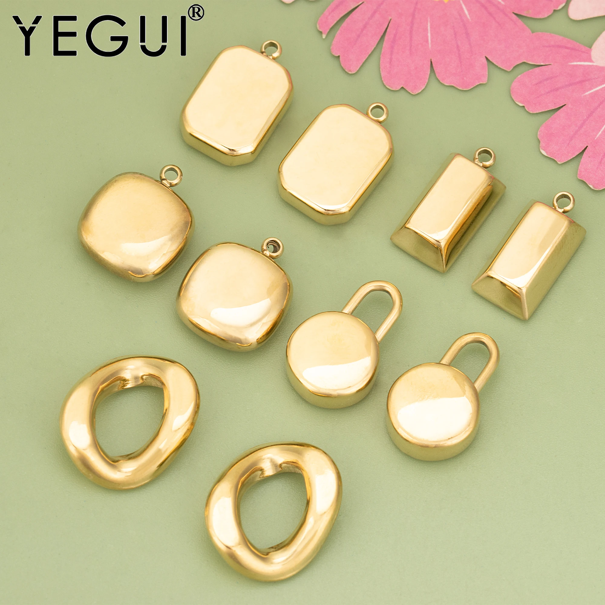 YEGUI MF09,jewelry accessories,316L stainless steel,nickel free,hand made,charms,diy pendants,jewelry making,4pcs/lot