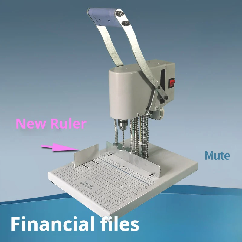 Electric Binding Machine Silent with Dust Suction, for Archives, Financial Documents, Vouchers for Hole Punch