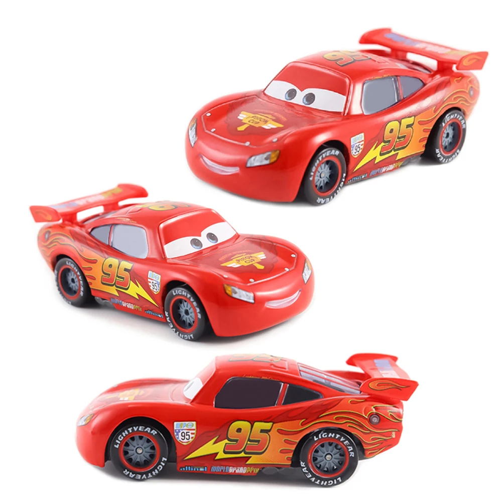 Disney Pixar Cars 2 Jouet LIGHTYEAR # Figurine de dessin animé de course RUSTEZE Lightning McQueen Sally 1:55, véhicule en alliage moulé sous pression, cadeaux pour enfants, 95