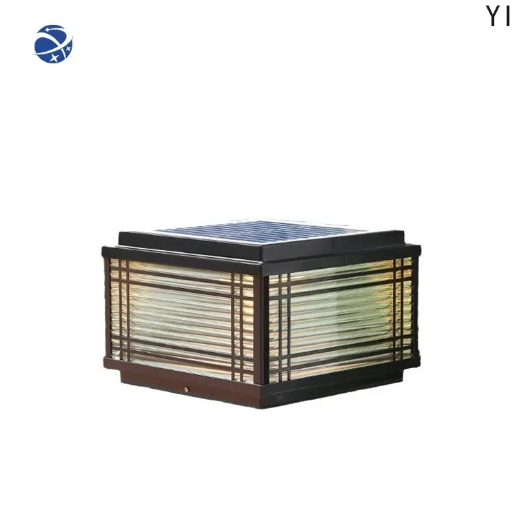 Outdoor solar villa courtyard waterproof column light Outdoor garden gate fence column headlight