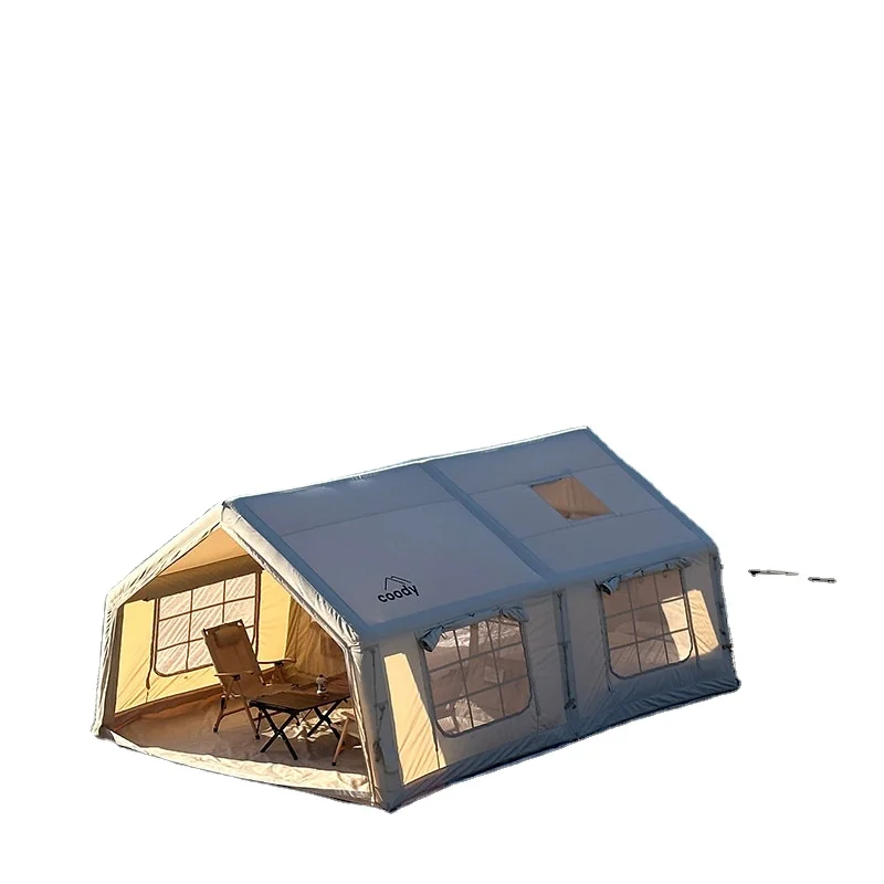 

High Quality 17.28 Square Meters Camping Air Tent UV Protected & Waterproof Inflatable With And Cotton Fabric