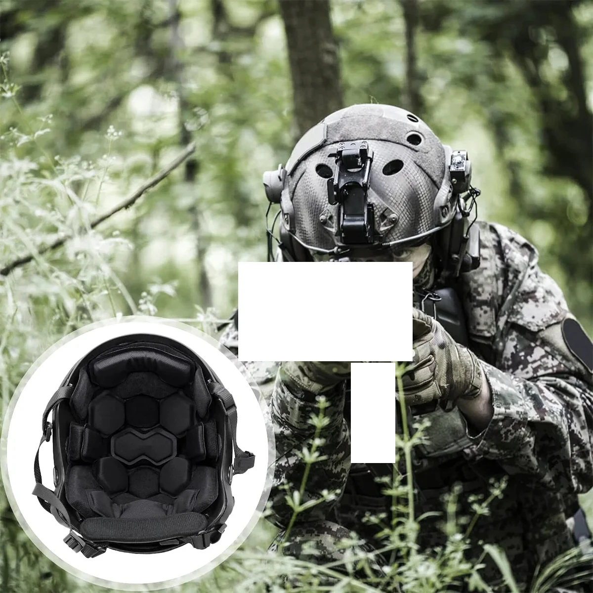 Taktisches Helmpolster-Aufhängungssystem & Helmpolster Gen 4 / Gen 1 / Gen 2 aus Memory-Schaum für Wendy FAST MICH Helm-Zubehör Wen – Detail 8
