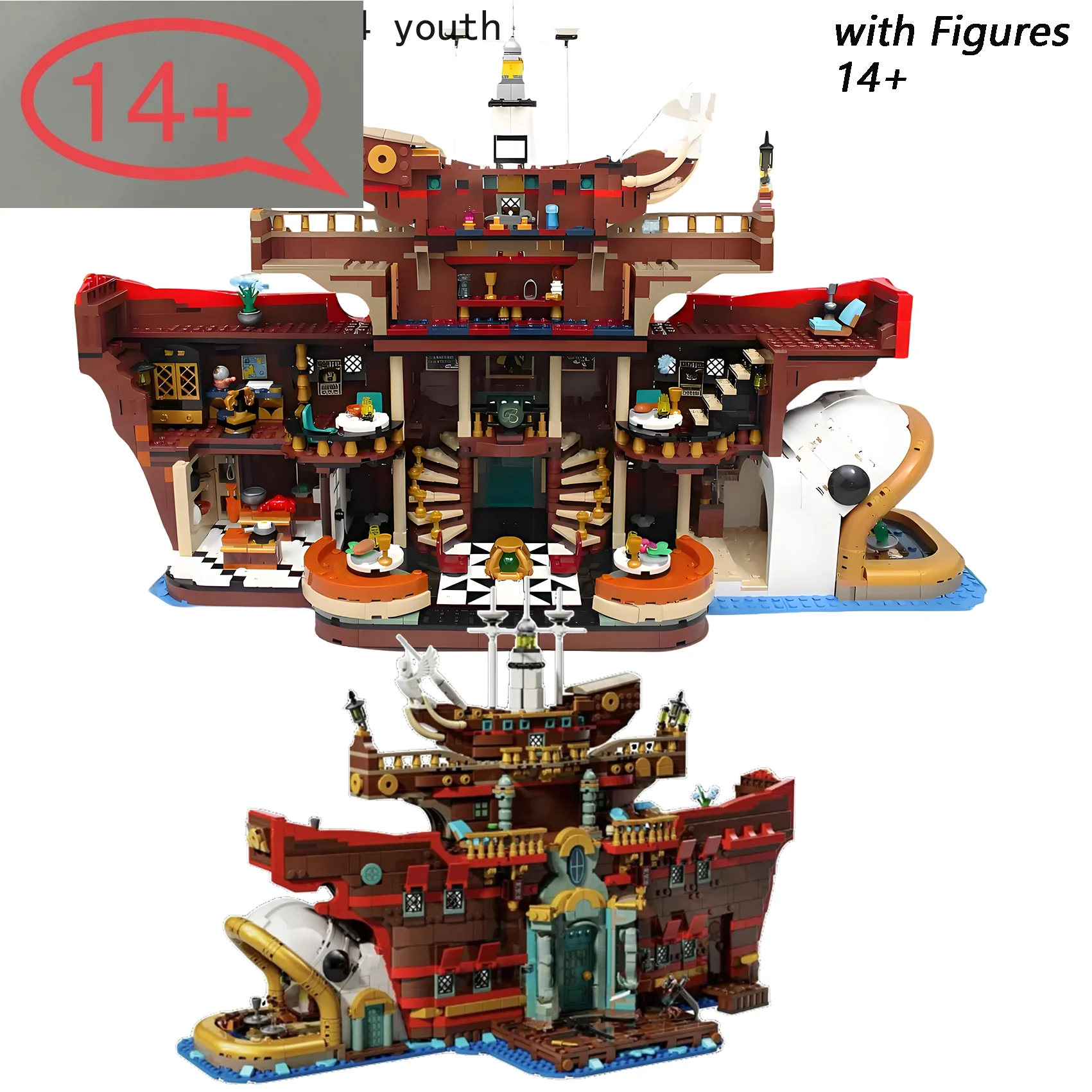 

3D 3402PCS New The Floating Restaurant Model Building Blocks Compatible 75640 Bricks Craft Toys For Kid adult Birthday Gifts