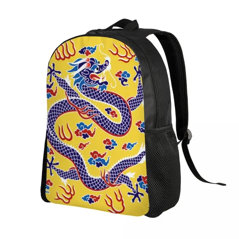 Vintage Chinese Style Dragon Art Backpacks for Women Men Water Resistant School College Tradition Asian Myth Bag Print Bookbags