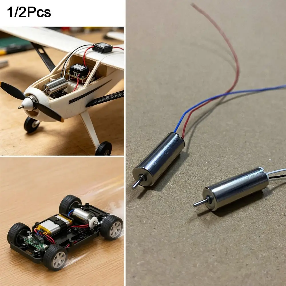 1/2pcs High Quality 20*7mm 720 Hollow Cup 3.7V 50000rpm 0.12 A Model Aircraft Motor 720 Miniature Motor