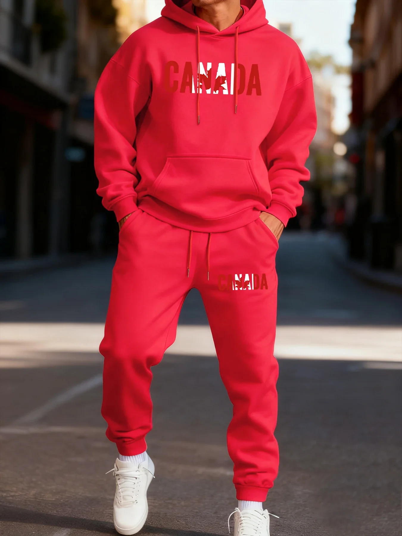 كندا فويلي دي إيرابل الانطباع أوم فرقة أن كابوشي بولير أوتومون دوور سلالات مجموعات decontracté hiver pantalons دي #4