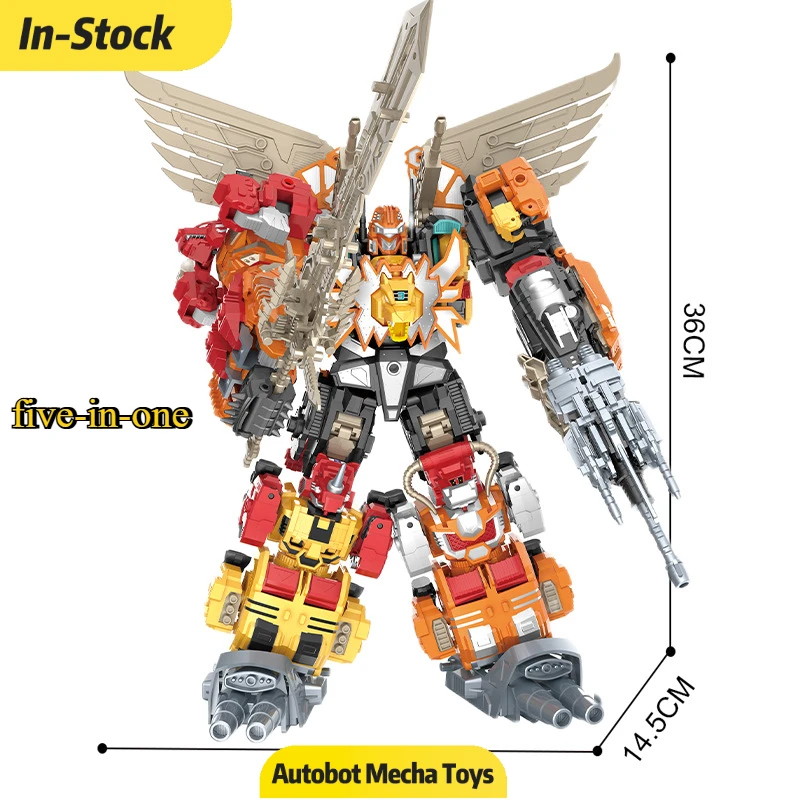 Transforming Toys 6-in-1 Predaking Raptor Beast 5-in-1 Transformation Mecha Toy Model Gifts Action Figures Anime Figure Collect