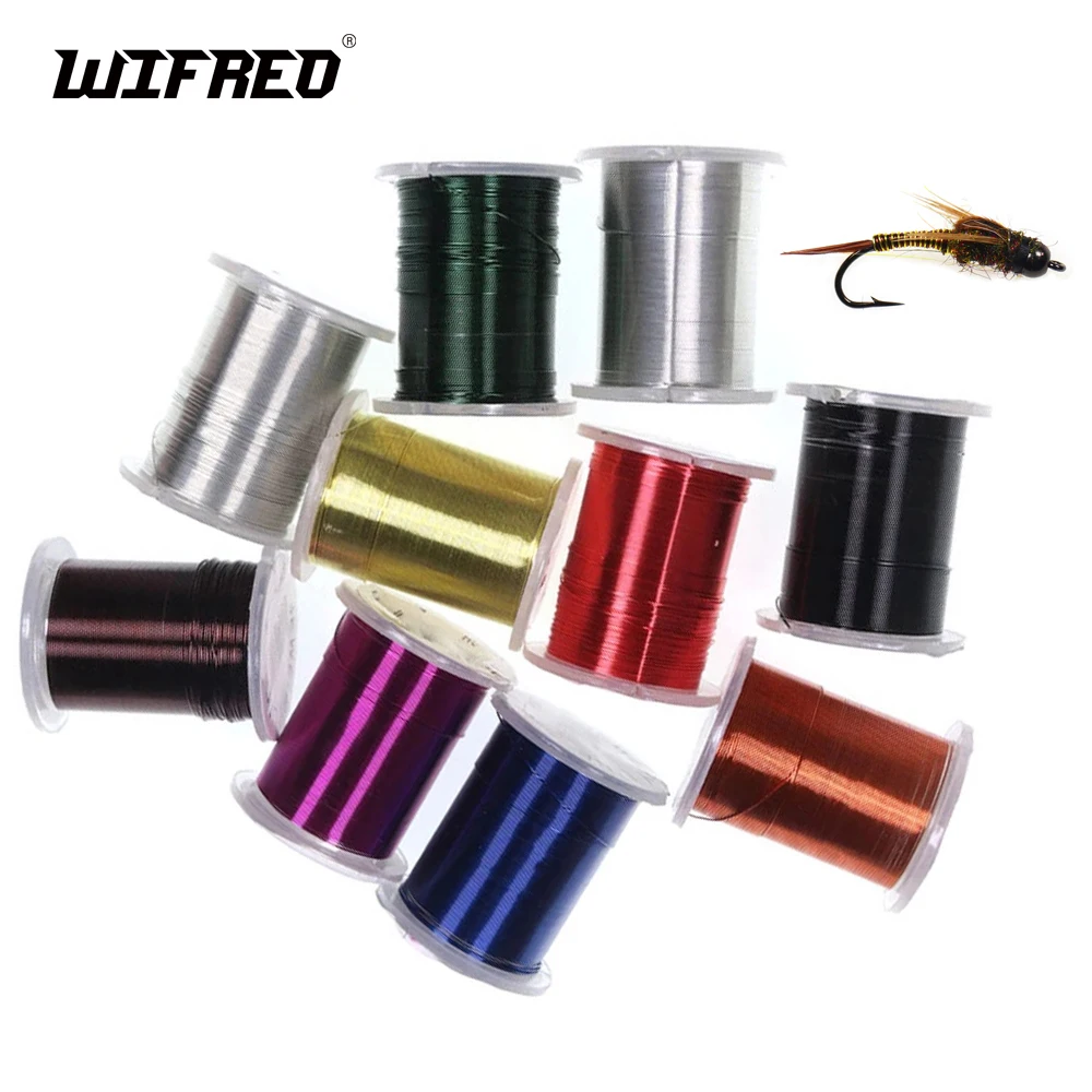 WIFREO 10 szpula 0.3mm wiązanie muchowe drut rzemieślniczy ULTRA Wire larwy Midge segmentowane ściągacze do ciała drut miedziany wiązanie muchowe metalowy gwint