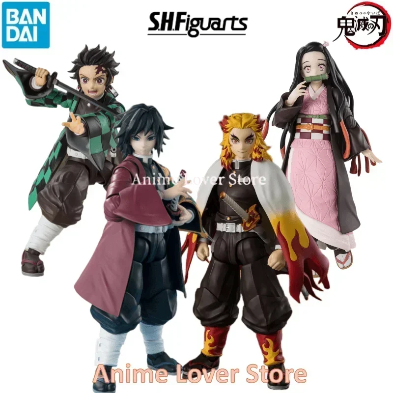 Bandai Original SHFiguarts SHF Demon Slayer Kamado Nezuko Kamado Tanjirou Tomioka Giyuu Anime Action Figures Toys