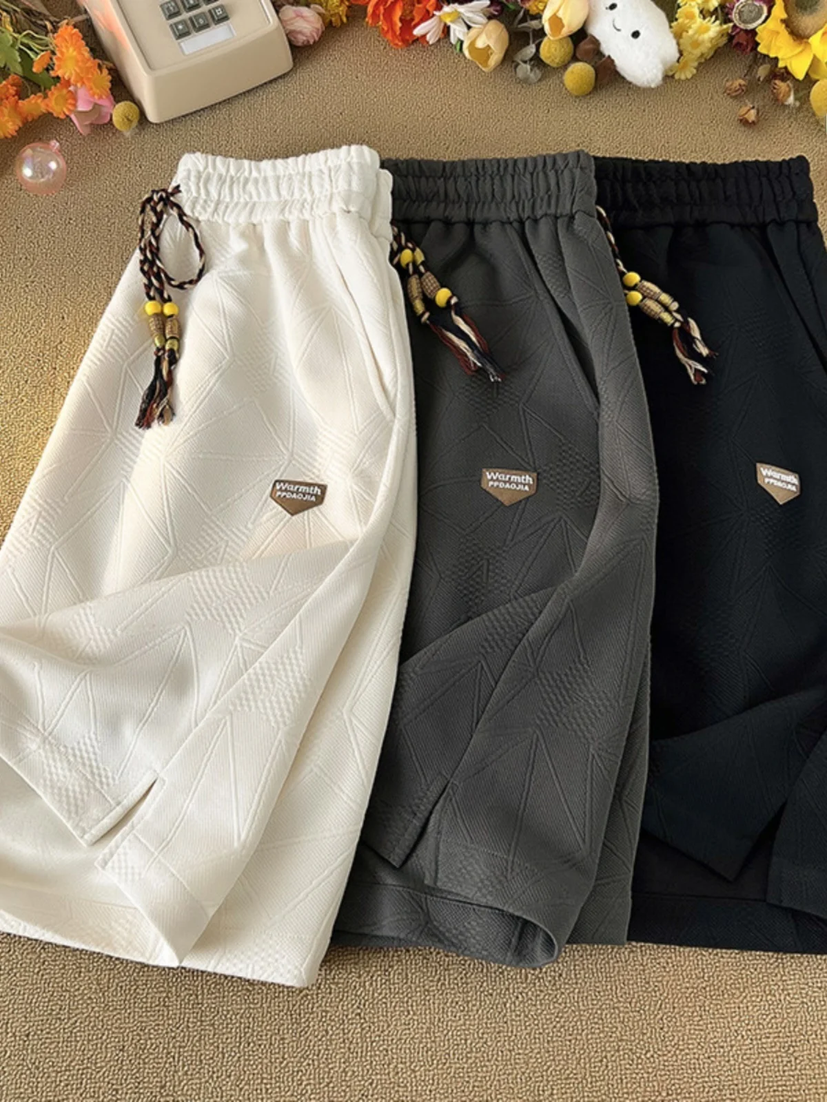 

Мужские летние тонкие быстросохнущие дышащие повседневные спортивные свободные брюки-капри в американском стиле, модные молодежные шорты для отдыха