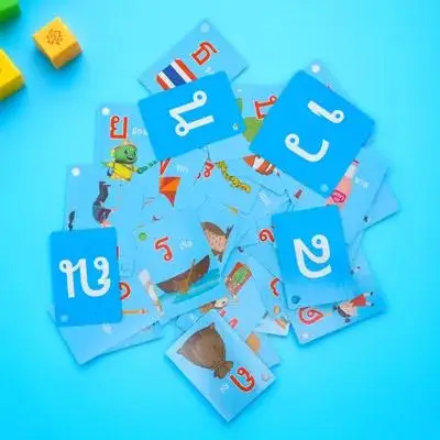 

45 Pcs Flash Cards Study Vocabulary Thai Words Arab Language Adult Colorful Child