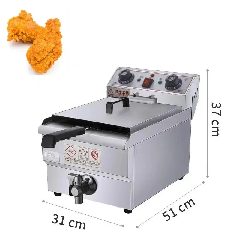 20L Commercial Gas Deep Fryer with Double Tank Industrial Strength Fast Food Restaurant Kitchen Equipment