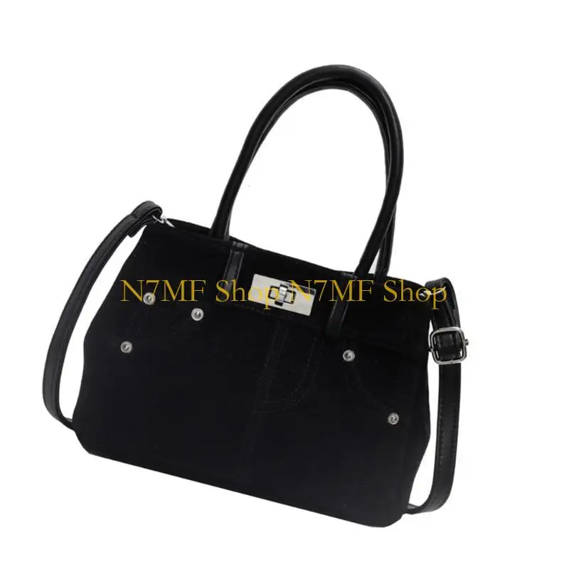 N7MF عملية PU Crossbody حقيبة الكتف واسعة حقيبة يد للاستخدام اليومي
