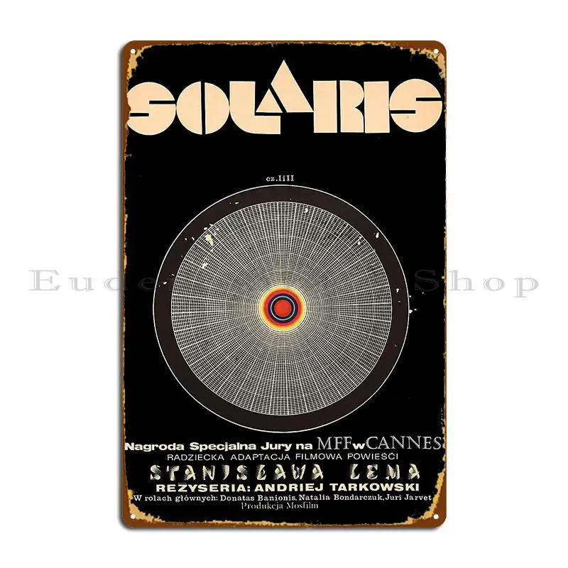 Retro Solaris Vintage Tarkovsky Soviet Metal Sign Printing Funny Wall Decor Club Printed Tin Sign Poster