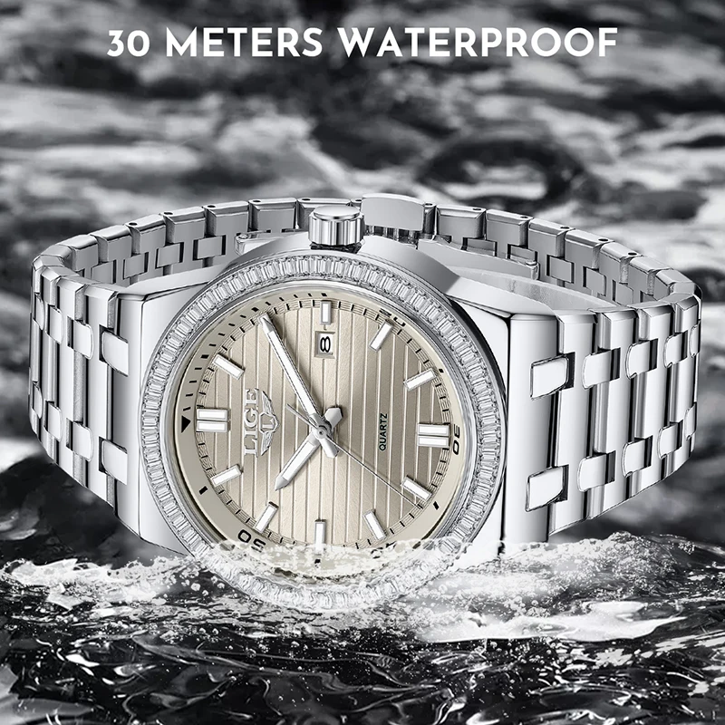 LIGE Orologio da polso cronografo sportivo da donna Orologio da polso elegante moda regalo per donna Orologio da donna al quarzo luminoso impermeabile