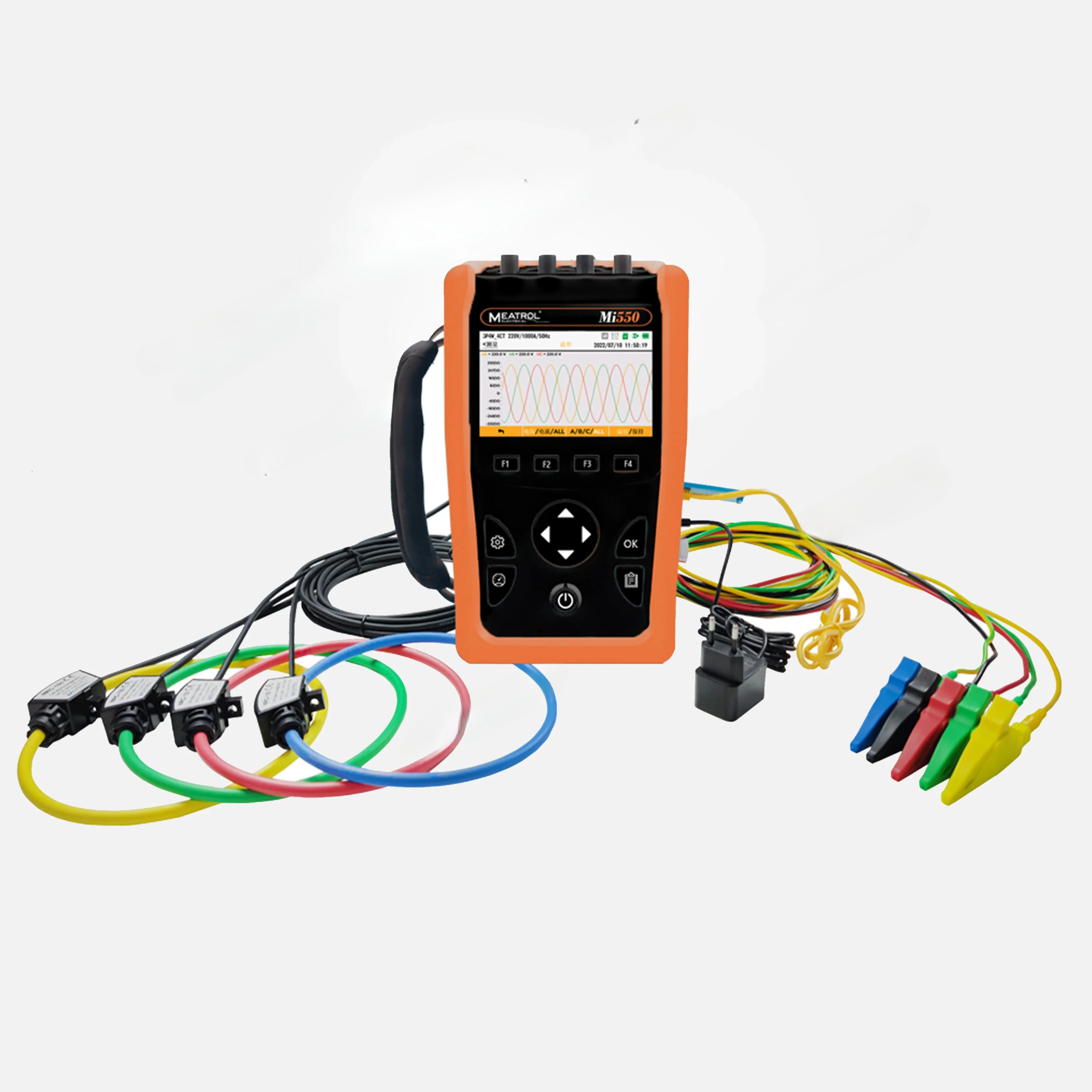 

Power Quality Analyzer Energy Consumption Monitoring Three-Phase Power Harmonic Handheld Waveform Recording For Mi550