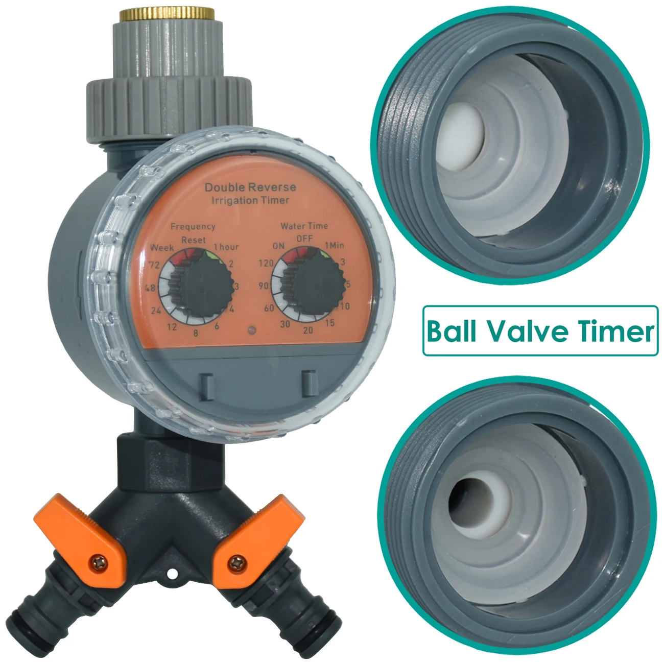 

Ball Valve Water Timer Double Knob Garden Automatic Electronic Watering Timer Home Garden Irrigation Irrigator Controller System