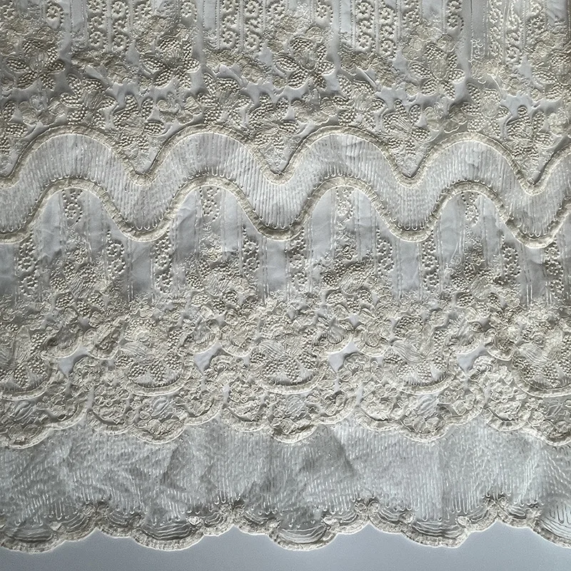 Tulle Lace Embroidered Fabric Court Style Women's Dress Clothing Handmade Diy Sewing Material