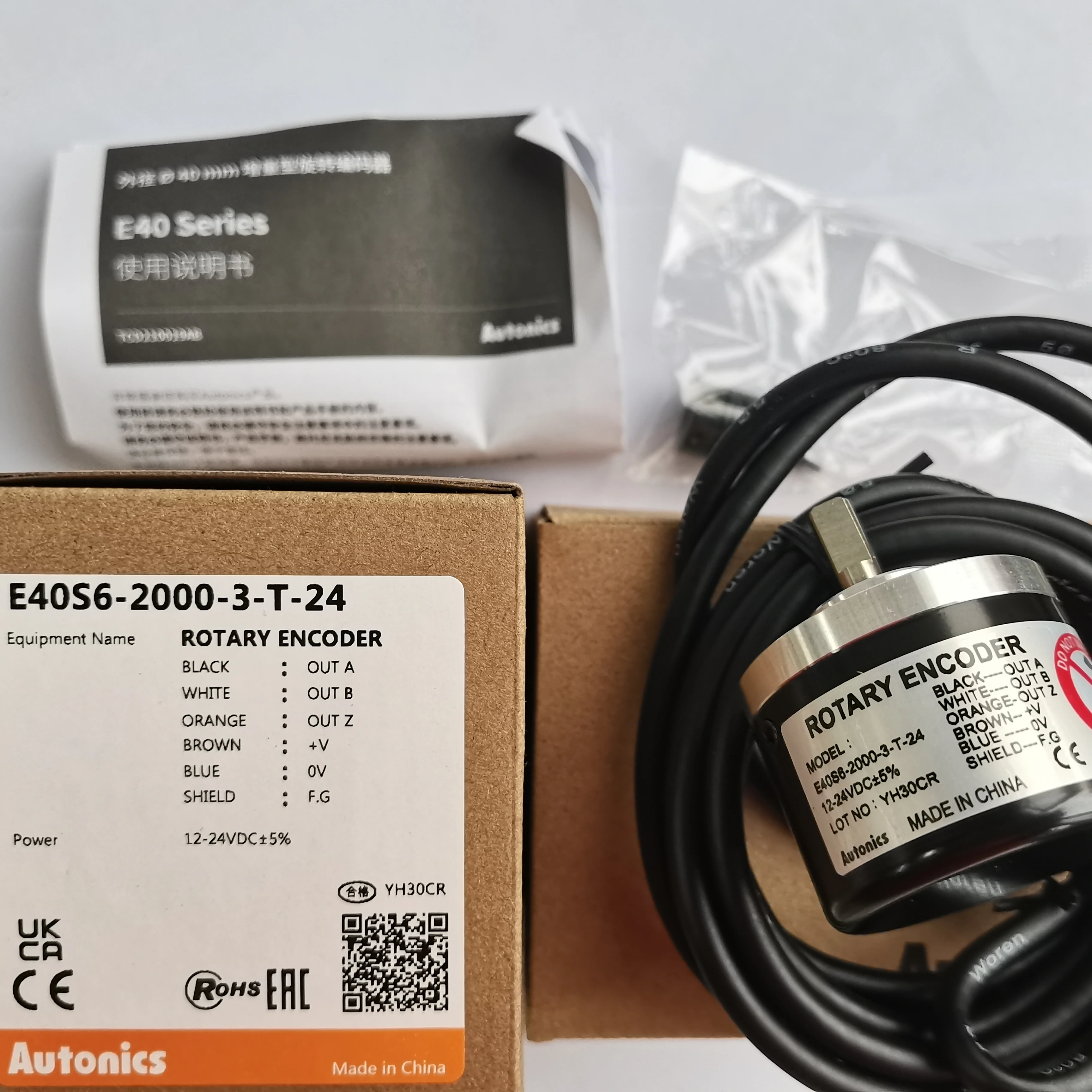 

Brand New Original E40S6-360-3-T-24 AUTONICS E40S6-2000-3-T-24 E40S6-500-3-T-24 Rotary Encoder