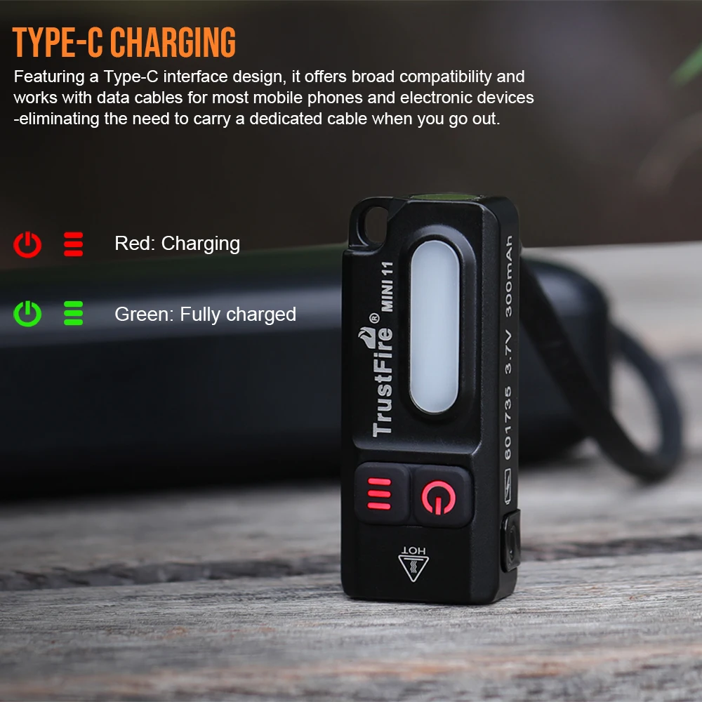 Trustfire MINI11 750LM EDC Flashlight Mini Clip Light Spotlight/Floodlight USB C Rechargeable Pocket RGB Torch with Magnet Clip view 4