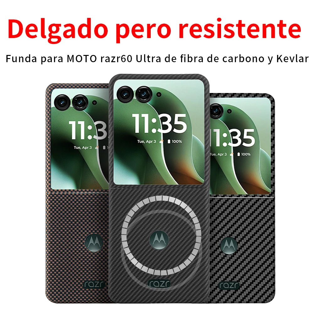 For motorola razr 60 ultra cases carbon aramid fiber kevlar magsafe fabric thin hard 50 ultra cover magnetic balck Slim light