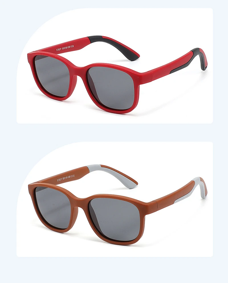 Fashion Square Polarisierte Kinder-Sonnenbrille, ultraleicht, umweltfreundliche Materialien, Sonnenbrille für Jungen und Mädchen, Outdoor-Sport-Sonnenbrille – Detail 14