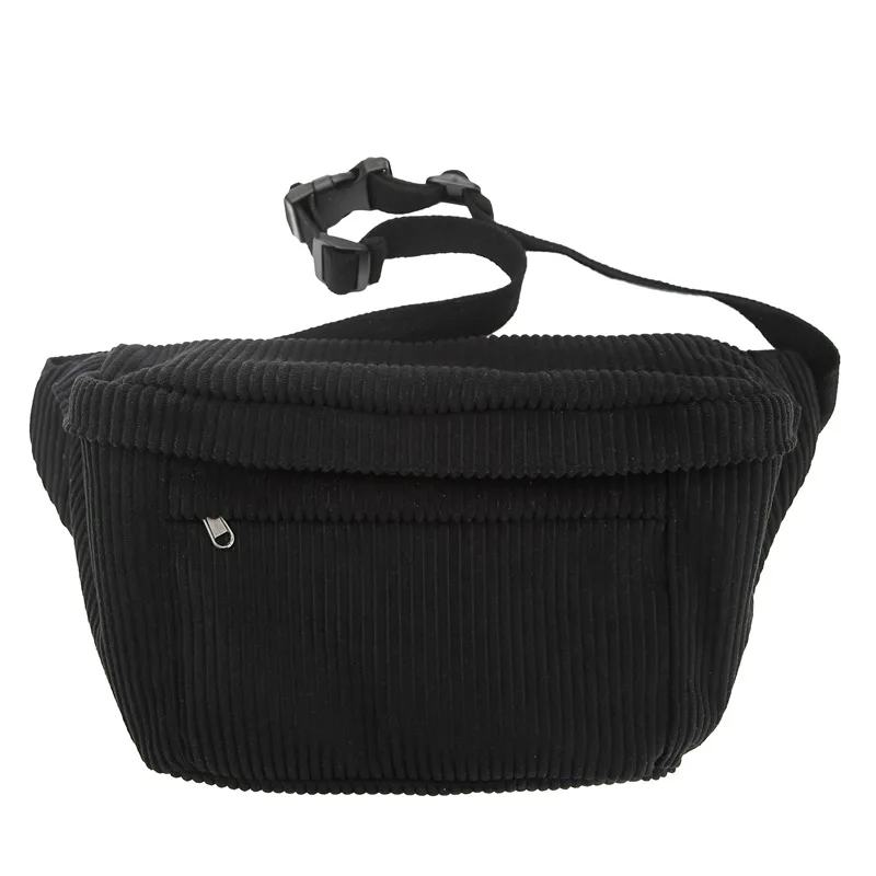 

Large-capacity corduroy chest bag for women2024New autumn simple casual crossbody bag for commuting, solid color cycling backpac