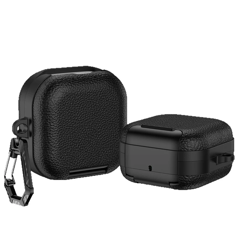 Estuche de cuero para auriculares con soporte para teléfono para Samsung Galaxy Buds 4 Buzz 4 Pro, carcasa completa a prueba de golpes para Buds 4 Pro