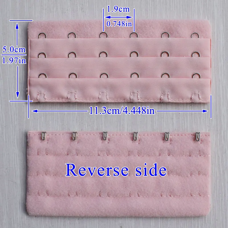 2 szt./4 szt. Damskie przedłużacze do pasek przedłużający biustonosza 3 rzędy 6 klamer przedłużacz biustonosza hak na zaczep regulowany pasek klamry akcesoria biustonosza