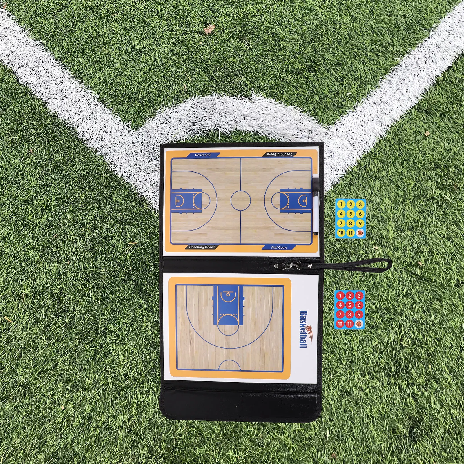 

Basketball Coaching Board Foldable Tactical PVC Material Lightweight Durable Sports Training Writing