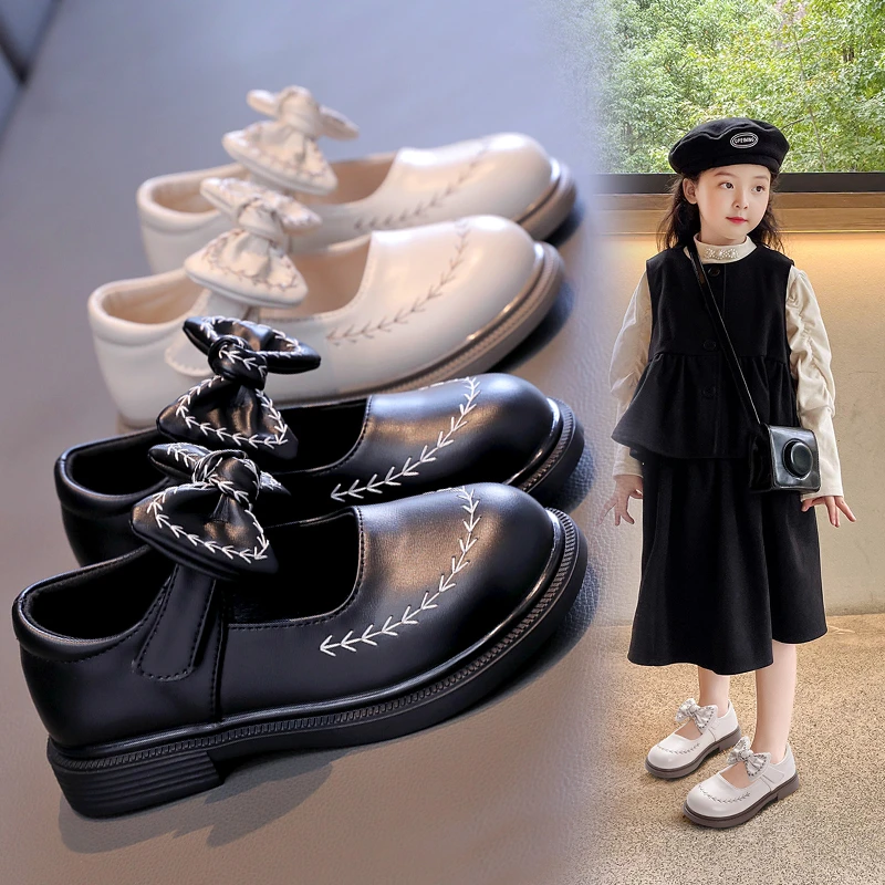 

Toddlers Girls Shoes Children's Flats PU Patent Leather Kids Dress Shoes Soft Cute Princess Sweet