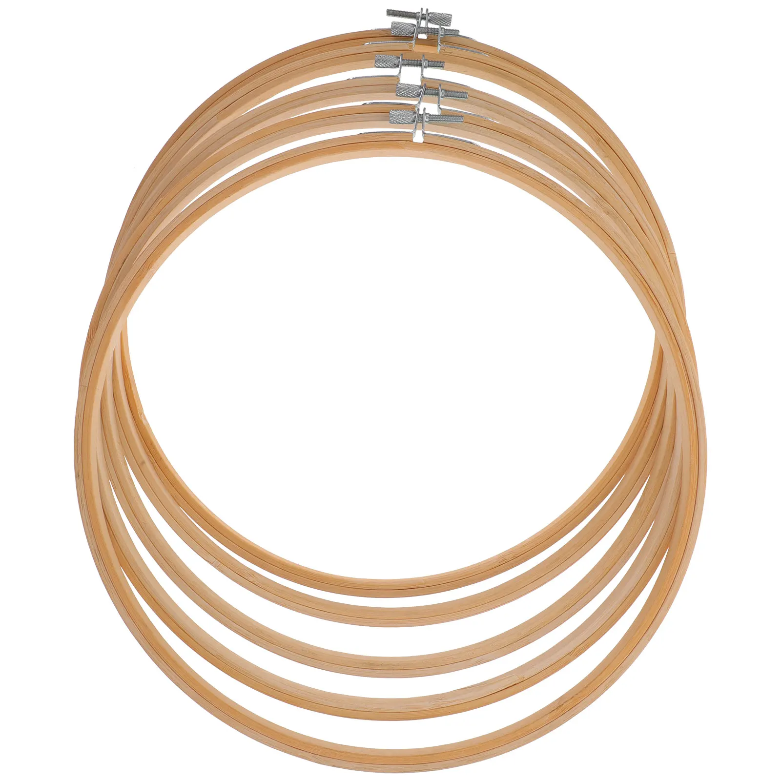 10 Pcs Embroidery Tightening Kit DIY Circle Square Hoop Cross Stitch Bamboo Ring