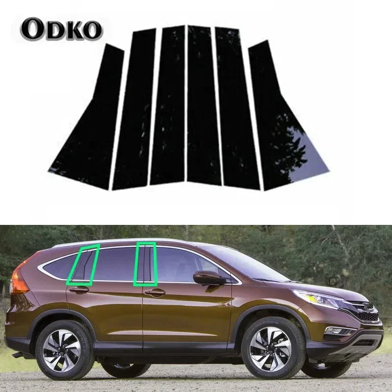 

For Honda CRV 2012 2013 2014 2015 2016 Car Pillar Posts Window Door Moulding Trims Cover BC Column Stickers Auto accessories