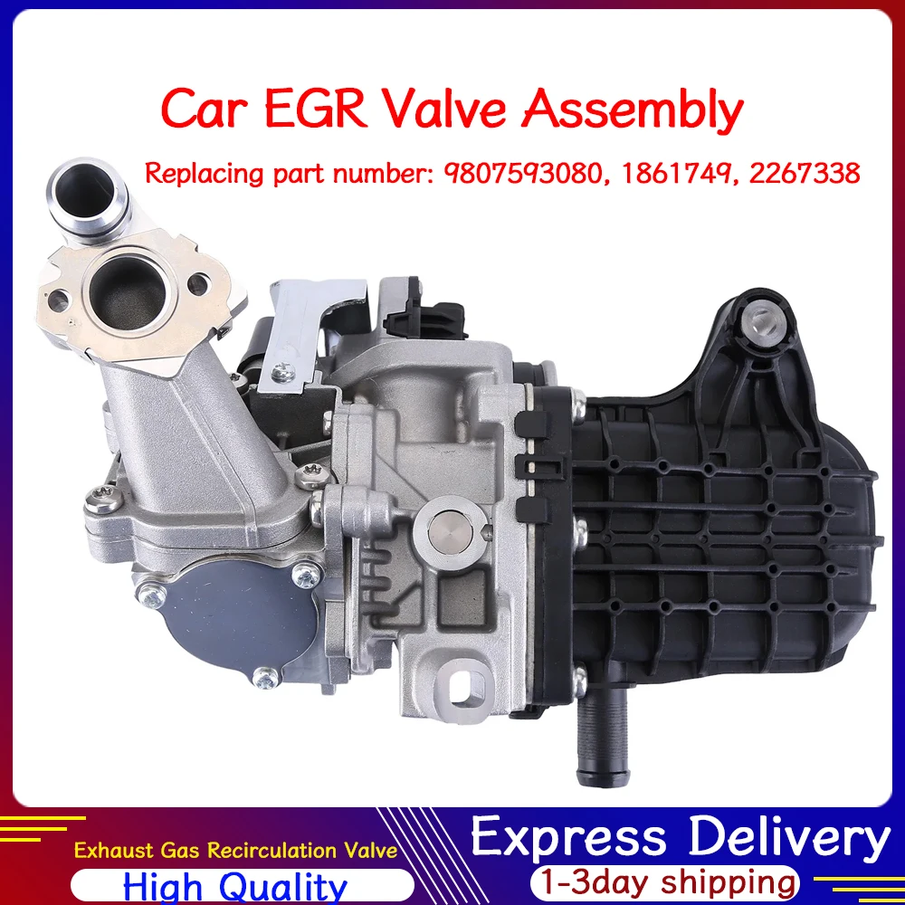 EGR Valve Assembly Exhaust Gas Recirculation 9820965980 9807593080 1861749for C-itroen C4 II P-eugeot 5008 3008 C5 III DS5