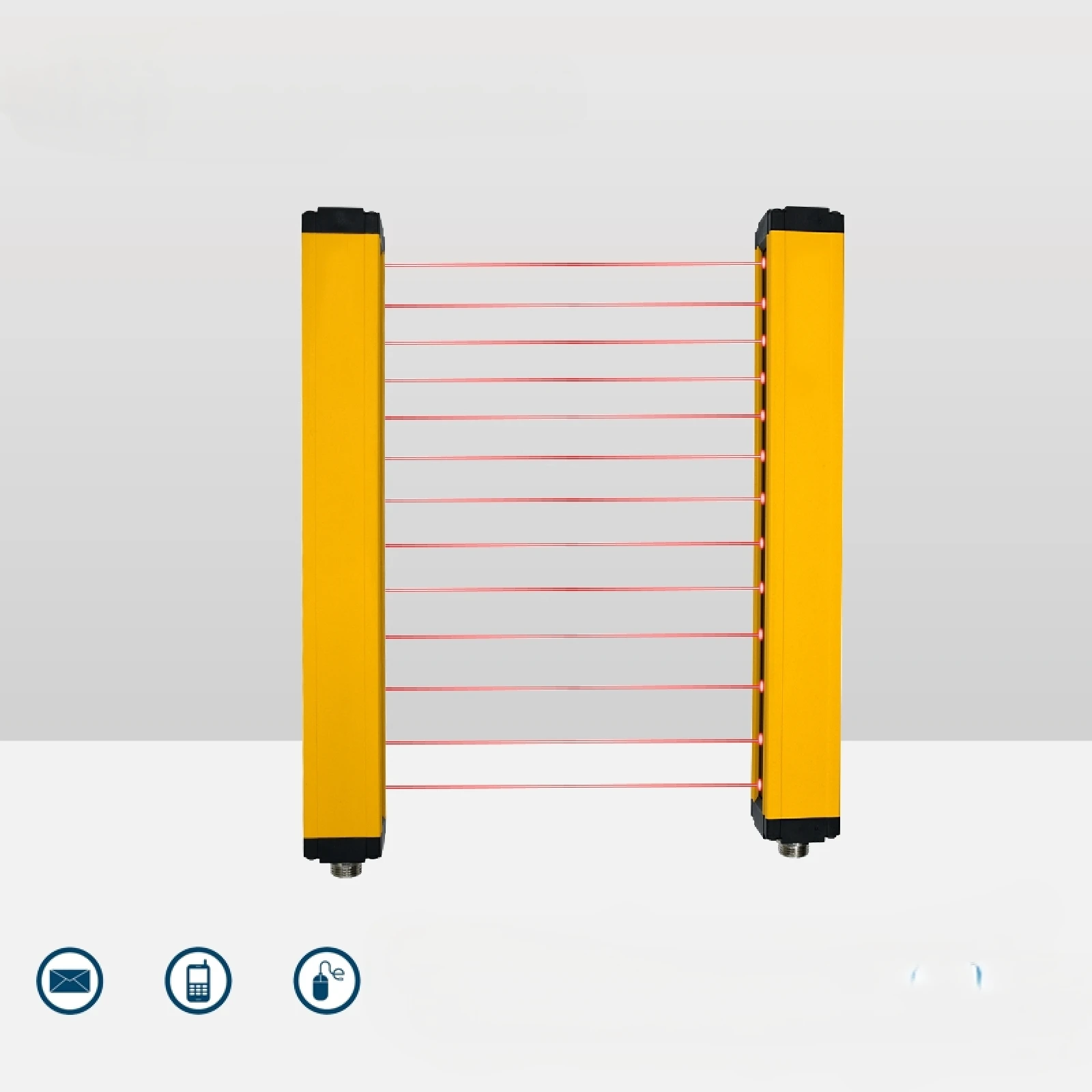 

Safety Light Curtain Sensor 8/10/12/14 Beam 20mm/40mm Resolution NPN/PNP Output for Press Brake Hand Protection