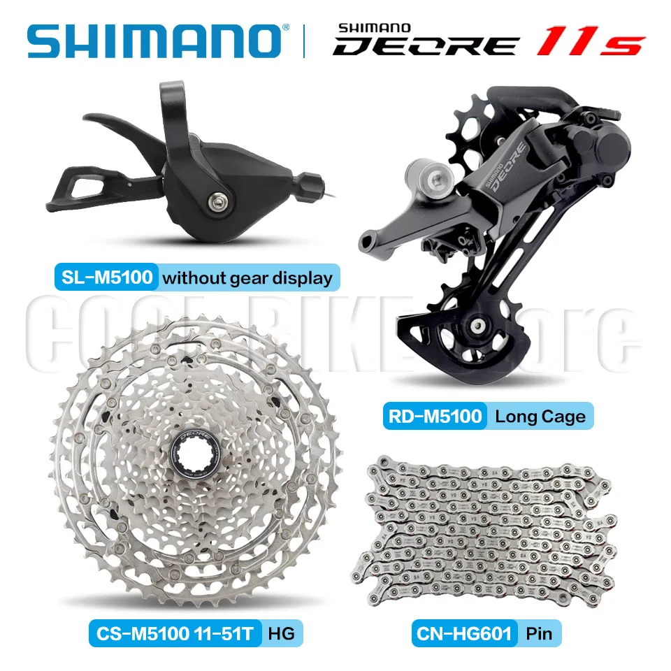 Shimano Deore M5100 11-скоростные переключатели Групповой набор для горного велосипеда M5100 Shifte Цепь заднего переключателя Sunshine кассета 46T 50T 52T Shimano Deore M5100 11-скоростные переключатели Групповой набор для горного велосипеда M5100 Shifte Цепь заднего переключателя Sunshine кассета 46T 50T 52T