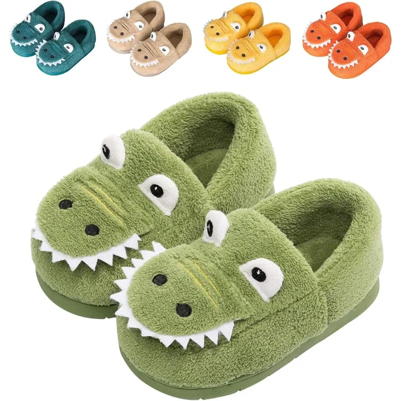 

Toddler Boys Girls Dinosaur Shoes Cute Bunny Slipper for Home Indoor Winter Bedroom Non Slip Soft Plush Rabbit Warm Shoes