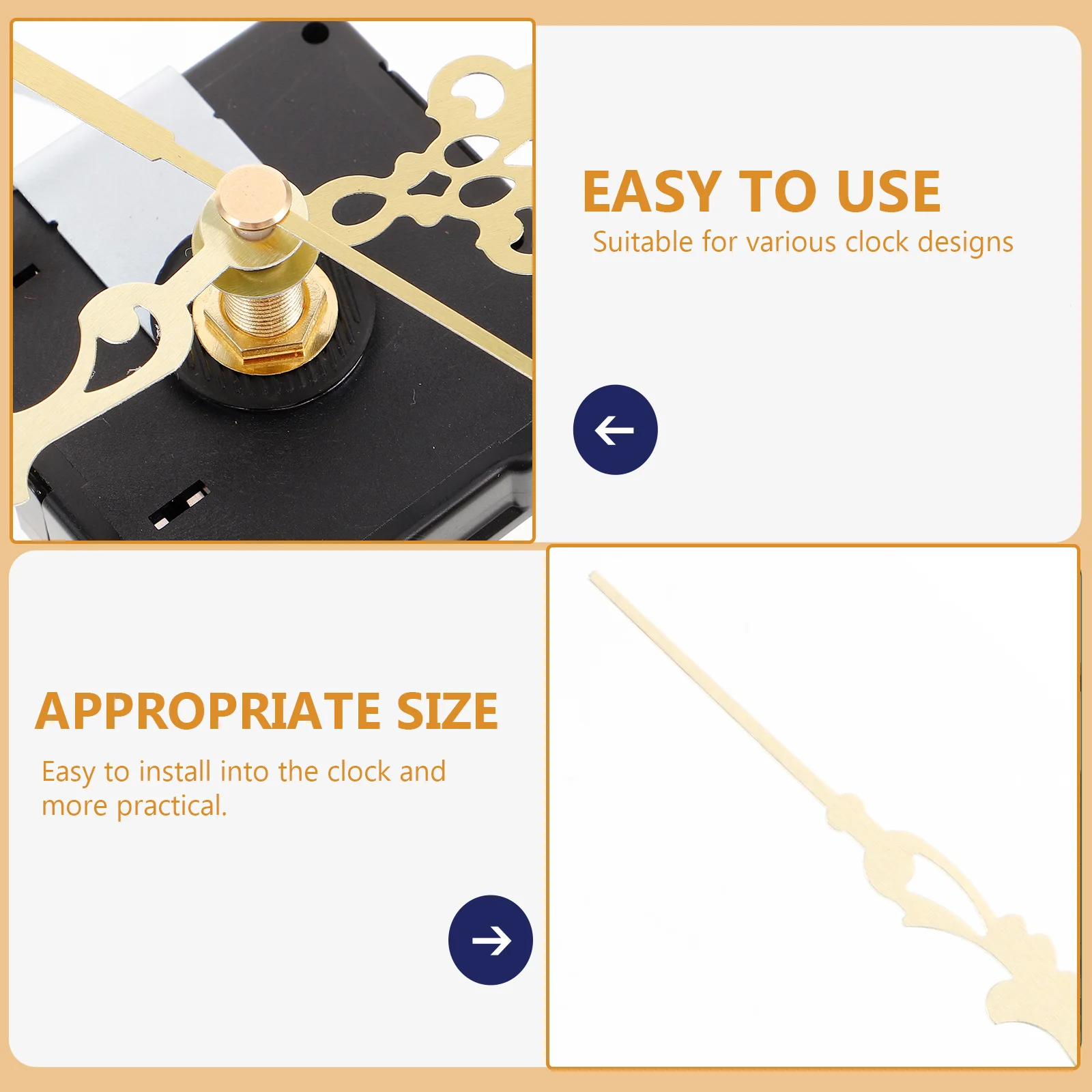 

1Set Clock Movement Mechanism Kit DIY Repair Replacement Parts Wall Clocks Durable Easy Install Wall Clock Movement