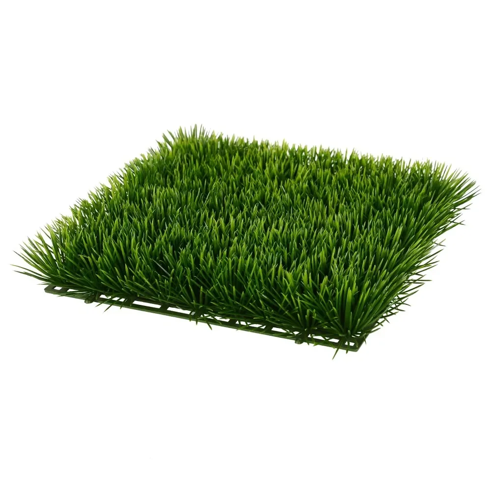 

2pcs Grass Flooring Tile Interlocking Turf Tile, 11" Artificial Grass Decor, Green