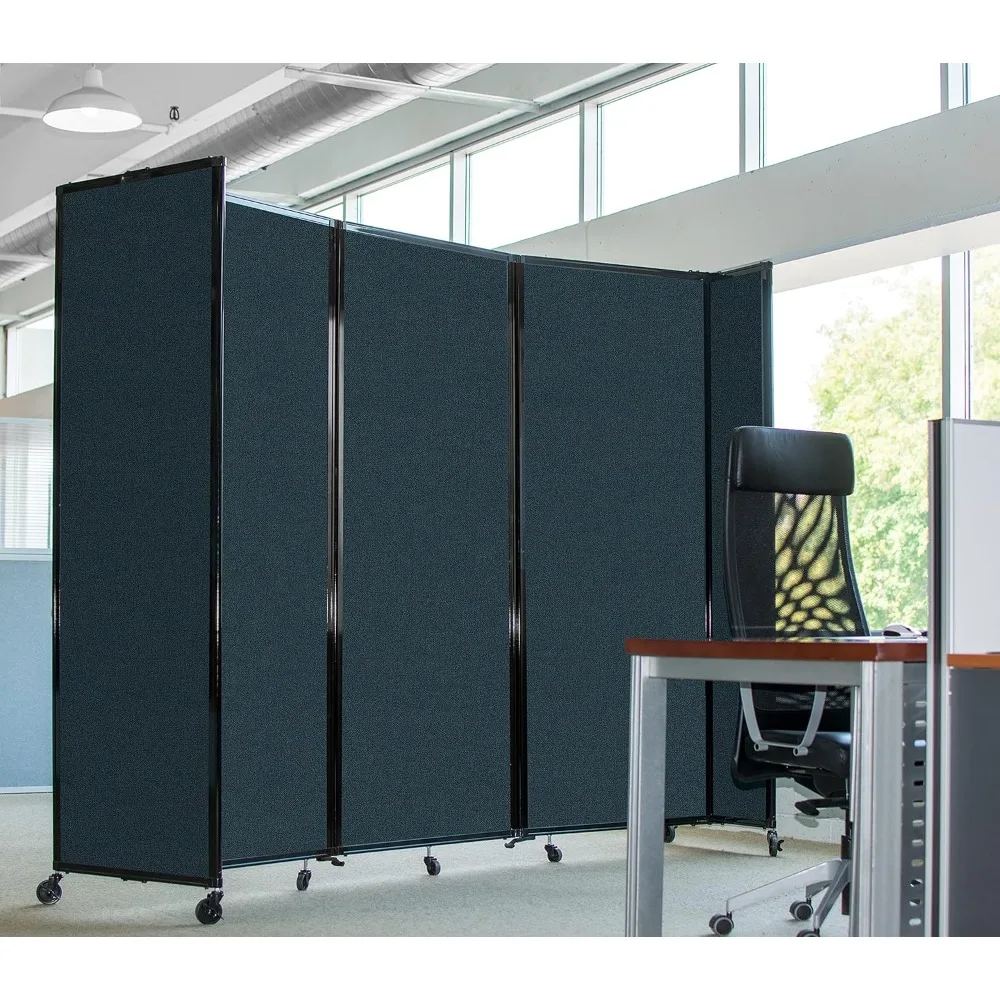 Room Divider 360 Portable Wall Partition,Large Freestanding Divider | Locking Wheels | Temporary Room Separator,Folding Panels