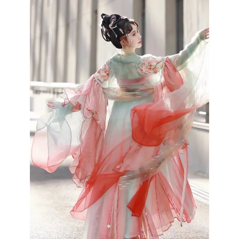 Chinese Style Hanfu Traditional Costume Chest Length Princess Ru Skirt Female Embroidered Large Sleeve Shirt