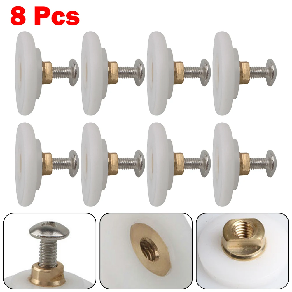 Hanging Wheel Bathroom Pulley Shower Room Sliding Door Wheel Accessories 8pcs Bathroom Glass Door Hanging Wheel