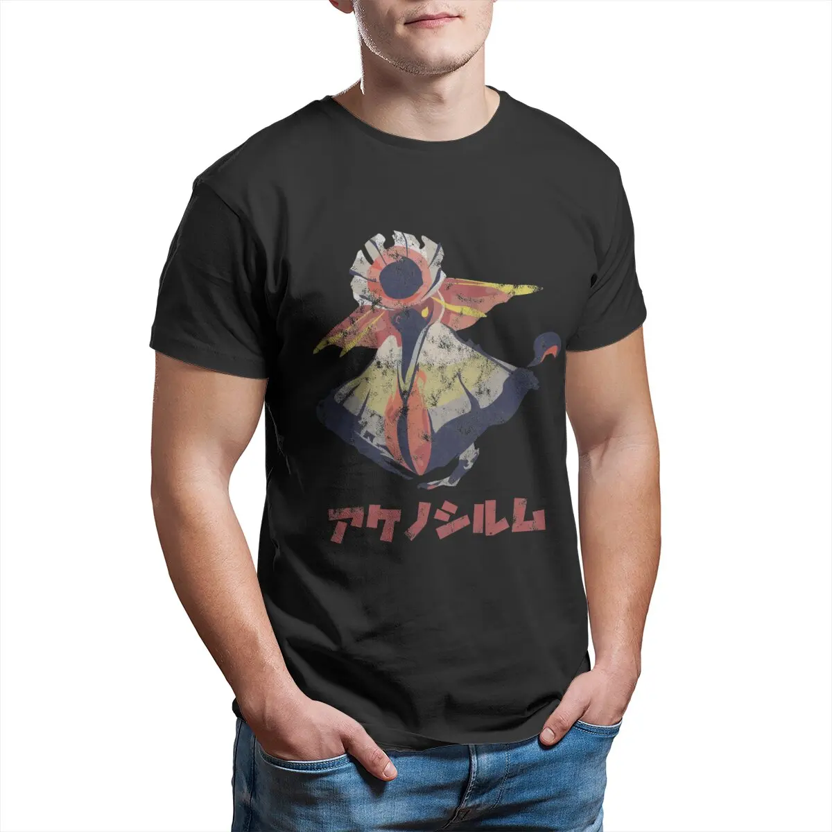 

Monster Hunter Rise Aknosom Kanji Icon T-Shirt for Men RPG video game Vintage Pure Cotton Tee Shirt T Shirts 4XL 5XL 6XL Tops