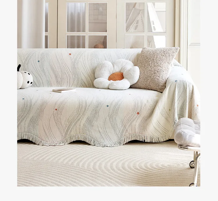 Medieval Style Sofa Cover Cloth Towel, A Whole Cover, Universal in All Seasons, Anti-cat Scratch Sofa Protective Cover