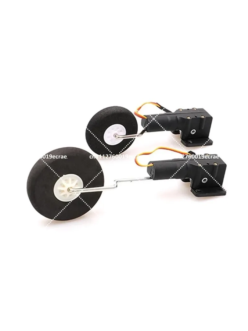 2PCS 25g Mini Metal Worm Servo Electric Retractable Landing Gear 113/77mm for RC Fixed Wing Drone DIY Replacement Parts