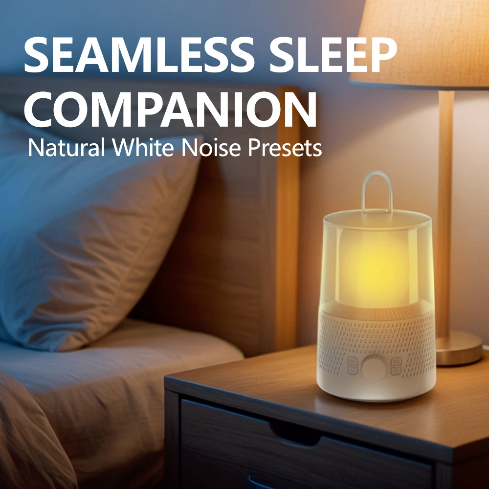 

HiFi Bluetooth Speaker with Adjustable LED Lights White Noise Mode Bedroom Speaker for Sleep Aid Yoga Meditation Relaxation