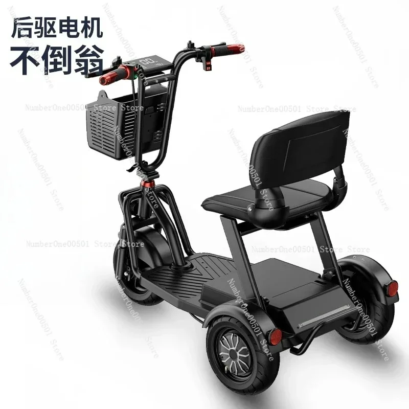 

Folding Electric Tricycle for Seniors Adults Portable Mobility Scooter Lightweight Three Wheel Electric Bike Foldable