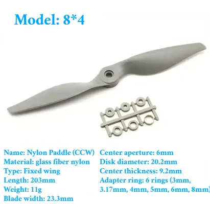 2PCS Gemfan Apc Nylon Propeller 5x5/6x4/7x5/8x4/8x6/9x6/10x5/10x7/11x5,5/12x6/13x6,5/14x7/16x8/17x10 Requisiten Für RC Modell Flugzeug
